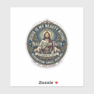 Sticker Chemise de technicien en onglerie Jésus Artiste On