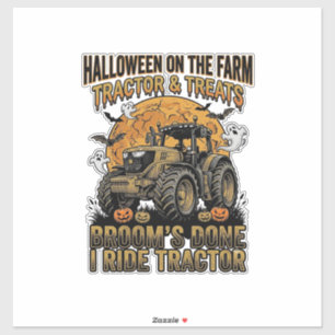 Sticker Chemise de tracteur Halloween Drôle de sorcière de