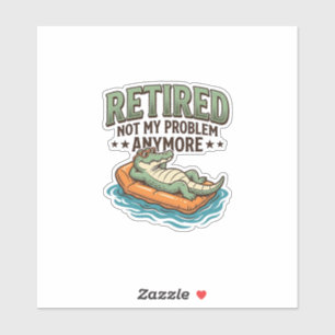 Sticker Chemise de vacances d'alligator à la retraite pas