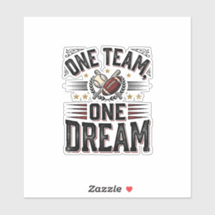 Sticker Chemise d'équipe sportive vintage One Team One Dre