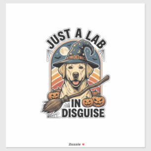 Sticker Chemise d'Halloween pour Labrador Vintage Sorcière