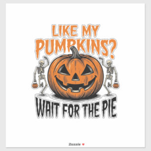 Sticker Chemise drôle de tarte d'Halloween squelette citro