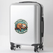 Sticker Chemise drôle d'étudiant de paresseux de procrasti (Sur valise)