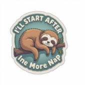 Sticker Chemise drôle d'étudiant de paresseux de procrasti (Devant)