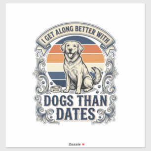 Sticker Chemise drôle pour amateur de chien Citation de gr