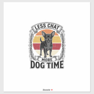 Sticker Chemise drôle pour amateur de chien Gravure vintag