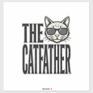 Sticker Chemise graphique citation chat vintage drôle Catf