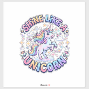 Sticker Chemise graphique Licorne Brille Comme une Licorne