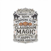 Sticker Chemise Halloween d'Assistant de Professeur avec C (Devant)