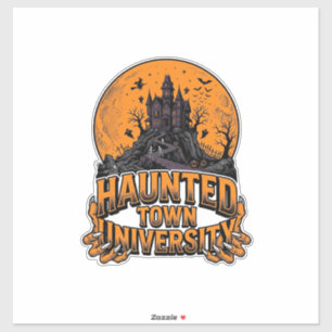 Sticker Chemise Halloween Vintage Université de la ville h