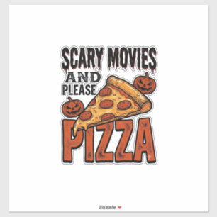 Sticker Chemise Horror Pizza pour les fans de soirées de f