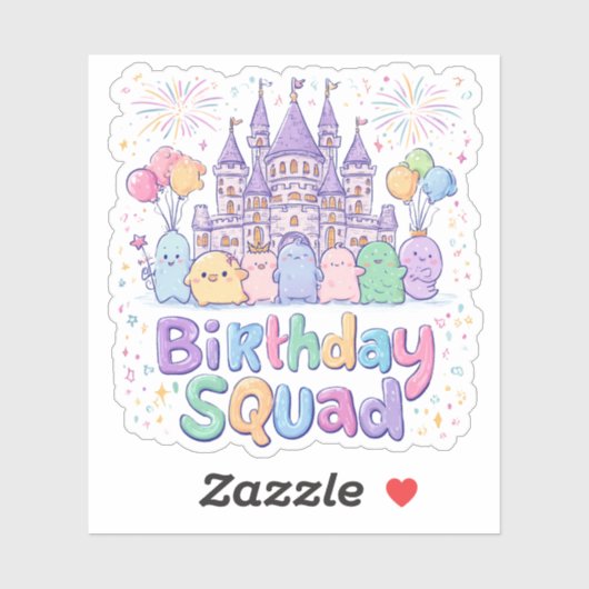 Sticker Chemise Magique Escouade Anniversaire | Château d' (Feuille)