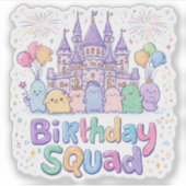 Sticker Chemise Magique Escouade Anniversaire | Château d' (Devant)