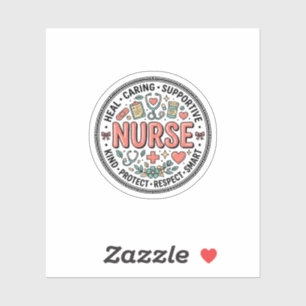 Sticker Chemise médicale florale vintage pour appréciation