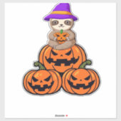Sticker Chemise T-Shirt Premium Sloth Halloween (Feuille)