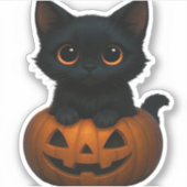 Sticker Chemise T-Shirt retro Halloween Ghost et Chat surd (Devant)