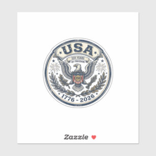 Sticker Chemise USA 250 Ans Liberté Vintage Eagle Badge_1