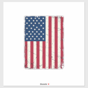 Sticker Chemise vectorielle du drapeau américain en détres