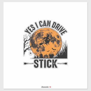Sticker Chemise Vintage de Sorcière Drôle d'Halloween