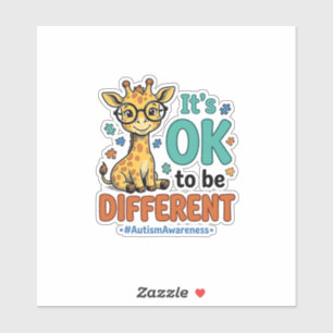 Sticker Chemise vintage girafe différente de sensibilisati