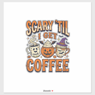 Sticker Chemise vintage Halloween Café Épouvantable jusqu'