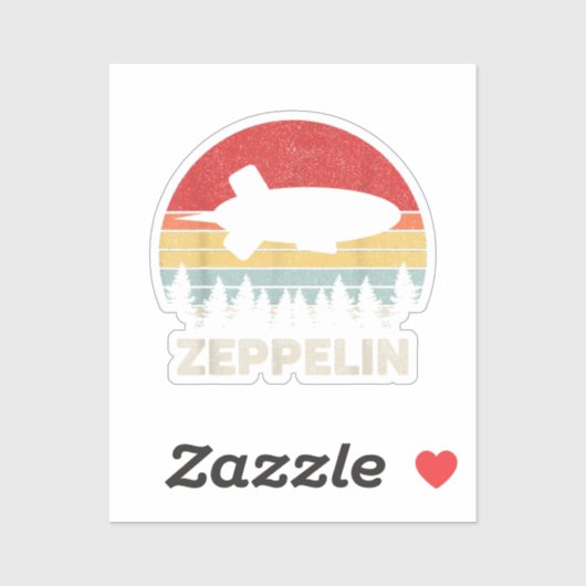 Sticker Chemise Zeppelin Rétro Vintage Dirigeable Aéronef (Feuille)