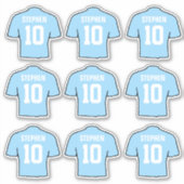Sticker Chemises de football bleu ciel clair (Devant)