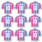 Sticker Chemises de football Claret Bleue (Devant)