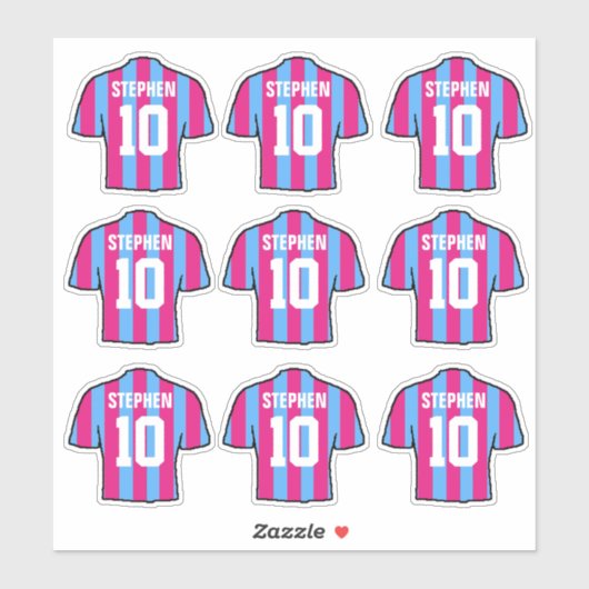 Sticker Chemises de football Claret Bleue (Feuille)