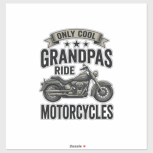 Sticker Chemises de grand-pères cool pilotent des motos vi