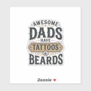 Sticker Chemises Vintage pour Papas Géniaux avec Tatouages