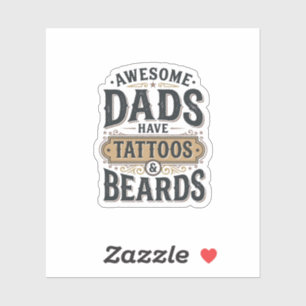Sticker Chemises Vintage pour Papas Géniaux avec Tatouages