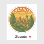 Sticker Chemnitz Germany Scenic Art (Feuille)