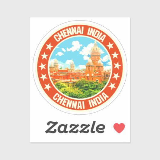 Sticker Chennai (Feuille)