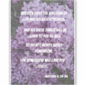 Sticker Cherchez Dieu et ne vous inquiétez pas Versets de  (Devant)