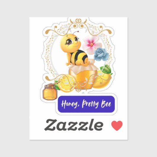 Sticker Chéri, Jolie Abeille (Feuille)