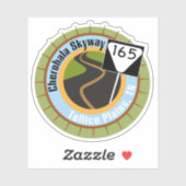 Sticker Cherohala Skyway célèbre Motorcycle Road (Feuille)