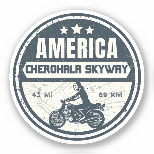 Sticker Cherohala Skyway Tennessee à Caroline du Nord (Devant)
