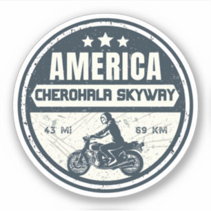Sticker Cherohala Skyway Tennessee jusqu'à Caroline du Nor