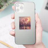 Sticker Cherry Blossom Serenity – Elegant Sakura Branch in (Téléphone)