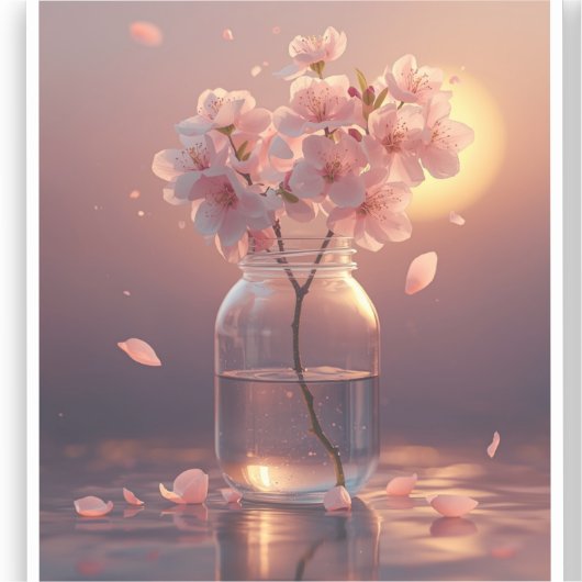 Sticker Cherry Blossom Serenity – Elegant Sakura Branch in (Recto)