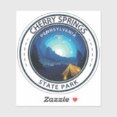 Sticker Cherry Springs State Park Pennsylvania Badge (Feuille)