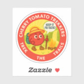 Sticker Cherry Tomato Trekkers Trek The Trails (Feuille)