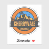 Sticker Cherryvale, Kansas (Feuille)