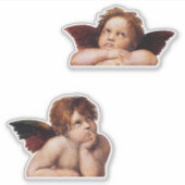 Sticker Chérubins, anges ailés peinture de Raffael (Devant)