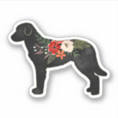Sticker Chesapeake Bay Retriever Chien race Bohemian Flora (Devant)