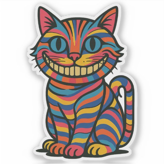 Sticker Cheshire Smile-Cut (Devant)