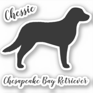 Sticker Chessie Chien Silhouette de Chesapeake Bay Retriev