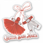Sticker Chestita Baba Marta Martenitsas (Devant)