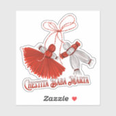 Sticker Chestita Baba Marta Martenitsas (Feuille)